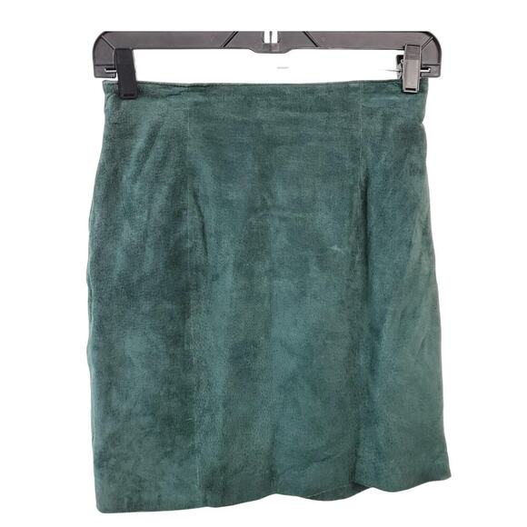 Wilsons Green Suede Leather Skirt Size 8 – Fits Modern Small - Picture 1 of 4